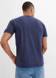 Tričko Henley, krátký rukáv, z čisté bavlny, bonprix