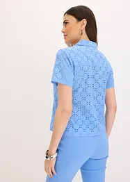 Moderní halenka s dírkovanou výšivkou, bonprix