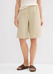 Bermudy ze směsi lnu a viskózy, High Waist, bonprix