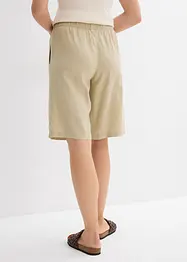 Bermudy ze směsi lnu a viskózy, High Waist, bonprix