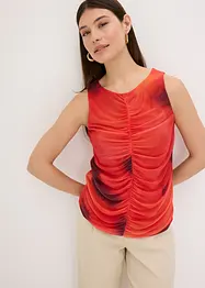 Potištěný top z měkké síťoviny, bonprix