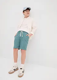Šortky bez zapínání, ze vzdušného mušelínu, Loose Fit, bonprix