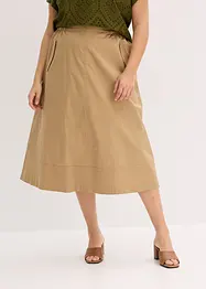 Midi sukně z čisté bavlny, bonprix