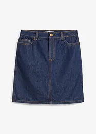Džínová sukně Mid Waist, Low Stretch, bonprix