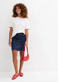 Džínová sukně Mid Waist, Low Stretch, bonprix