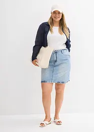 Džínová sukně Mid Waist, Low Stretch, bonprix