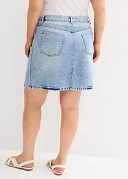 Džínová sukně Mid Waist, Low Stretch, bonprix