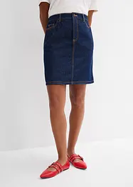 Džínová sukně Mid Waist, Low Stretch, bonprix