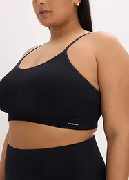 Bezešvý podprsenkový top Feel Comfort, s vykrojenými zády, bonprix