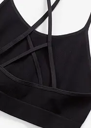 Bezešvý podprsenkový top Feel Comfort, s vykrojenými zády, bonprix