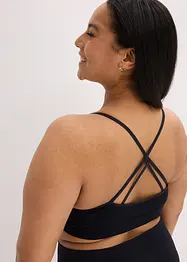 Bezešvý podprsenkový top Feel Comfort, s vykrojenými zády, bonprix