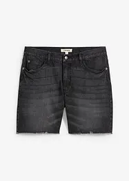 Strečové džínové šortky s nezačištěnými okraji, Relaxed Fit, bonprix