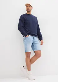 Dlouhé džínové šortky s nezačištěnými okraji, Relaxed Fit, bonprix