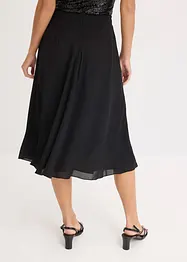 Midi sukně s volánem, bonprix
