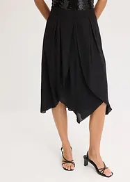 Midi sukně s volánem, bonprix