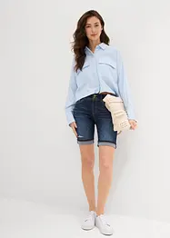 Džínové bermudy Mid Waist, bonprix