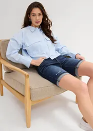 Džínové bermudy Mid Waist, bonprix