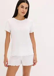 Krátké pyžamo z dírkovaného žerzeje, bonprix
