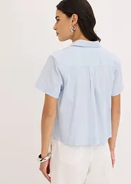 Krátká popelínová halenka s krátkým rukávem, z bavlny, bonprix