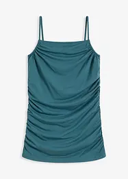 Top s úzkými ramínky a nařasením, bonprix