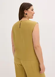 Halenkový top bez rukávů, s uzlem, bonprix