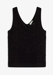 Ažurový pletený top, bonprix