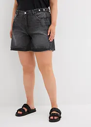 Džínové šortky, Mid Waist, nízký podíl streče, bonprix