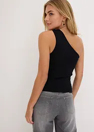 Top na jedno rameno, s ozdobným prvkem, bonprix