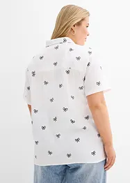 Mušelínová halenka s krátkým rukávem, bonprix