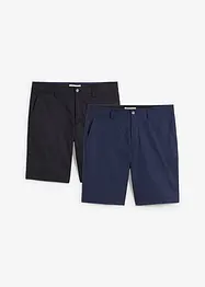 Strečové chino bermudy, Regular Fit (2 ks v balení), bonprix