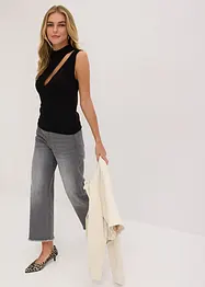 Pletený top s prostřihem, bonprix