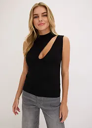 Pletený top s prostřihem, bonprix