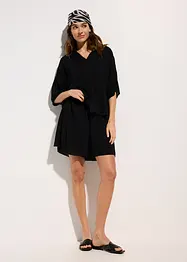 Krátká plážová halenka ze splývavé viskózy, bonprix