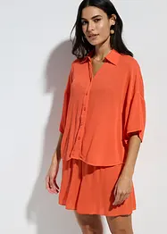 Krátká plážová halenka ze splývavé viskózy, bonprix