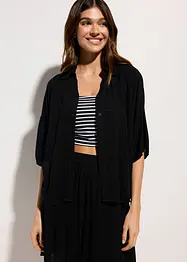 Krátká plážová halenka ze splývavé viskózy, bonprix