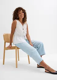 Baggy džíny Mid Waist Super Soft, zkrácené, bonprix
