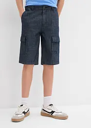 Dlouhé cargo šortky z kambriku, Regular Fit, bonprix