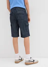 Dlouhé cargo šortky z kambriku, Regular Fit, bonprix