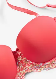 Balkonetová podprsenka s barevnou krajkou, bonprix