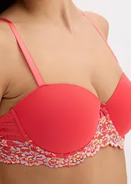 Balkonetová podprsenka s barevnou krajkou, bonprix