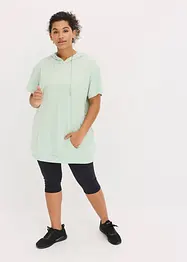 Oversize sportovní triko s kapucí, rychleschnoucí, bonprix
