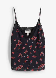 Top s úzkými ramínky, ze síťoviny, bonprix