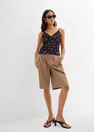 Top s úzkými ramínky, ze síťoviny, bonprix