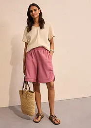 Široké šortky z teplákoviny z bavlněné směsi, bonprix