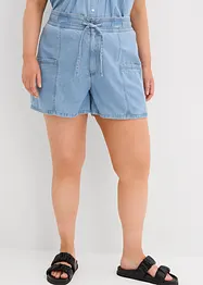 Džínové šortky, High Waist, pohodlný pas, bonprix