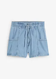 Džínové šortky, High Waist, pohodlný pas, bonprix