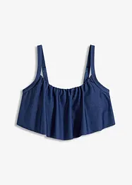 Bikinový podprsenkový top s džínovým vzhledem, bonprix