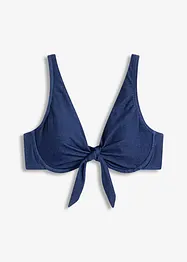 Bikiny s kosticemi, horní díl, džínový vzhled, bonprix