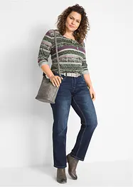 Straight džíny Mid Waist, se strečem, bonprix