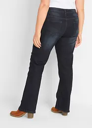 Bootcut džíny Mid Waist, strečové, bonprix